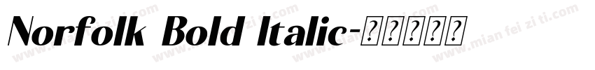 Norfolk Bold Italic字体转换